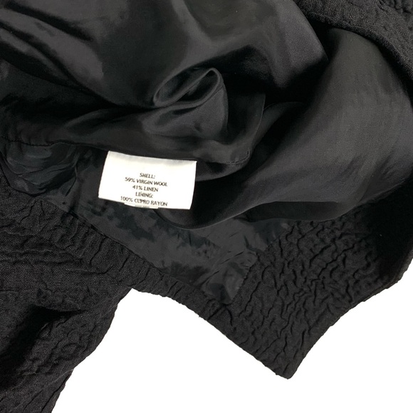 Eileen Fisher Pebbled One Button Wool Coat - Picture 4 of 5